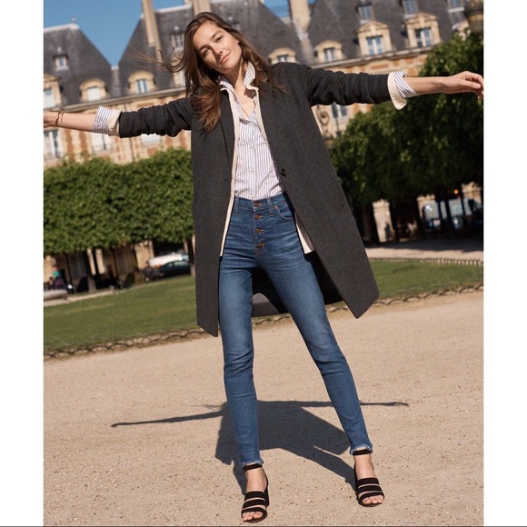Madewell Jackets & Blazers - Madewell Charcoal Grey Monsieur Coat